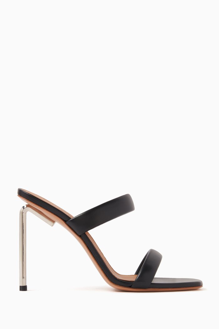 Allen 105 Mules in Leather, Black