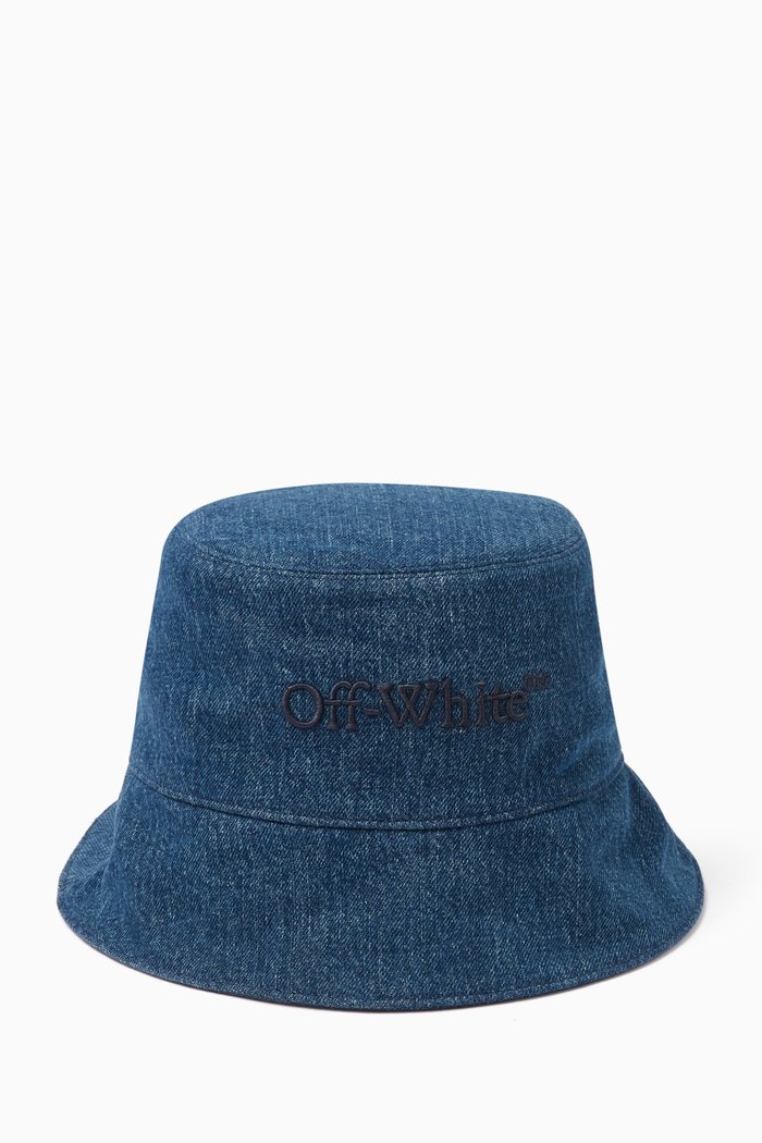 Bookish Bucket Hat in Denim, Blue