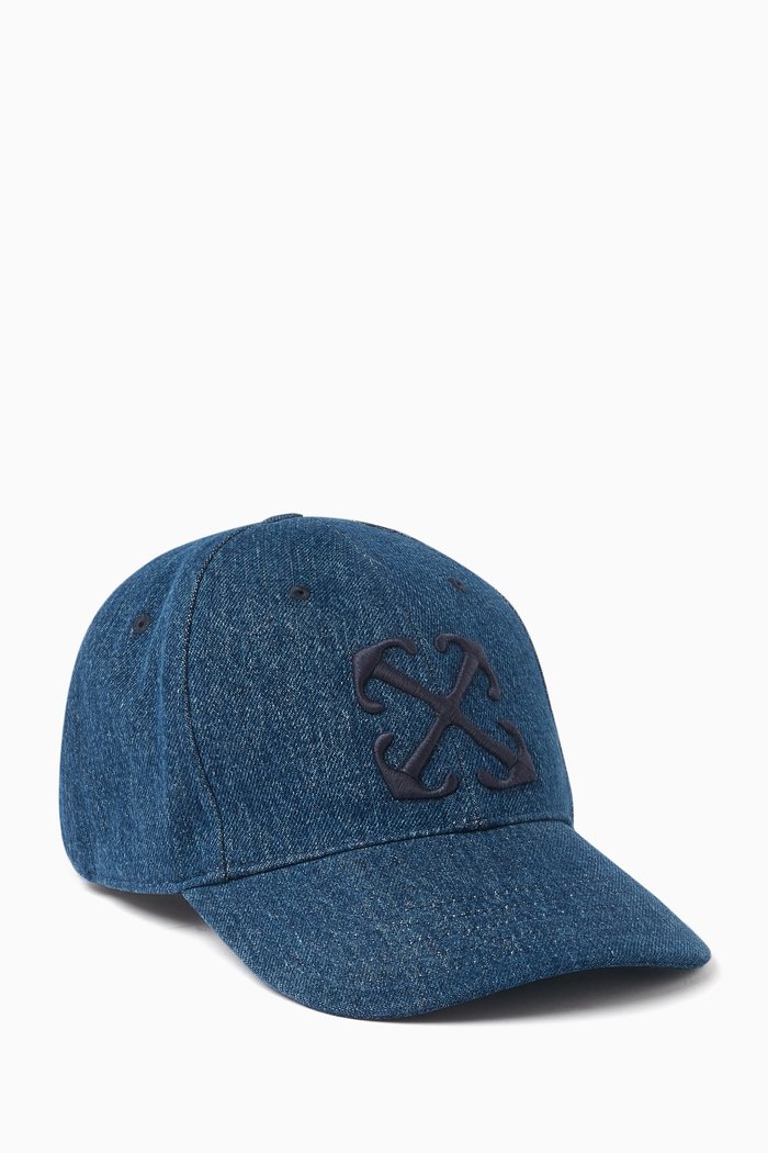 

Arrow Logo Baseball Cap in Denim, Blue