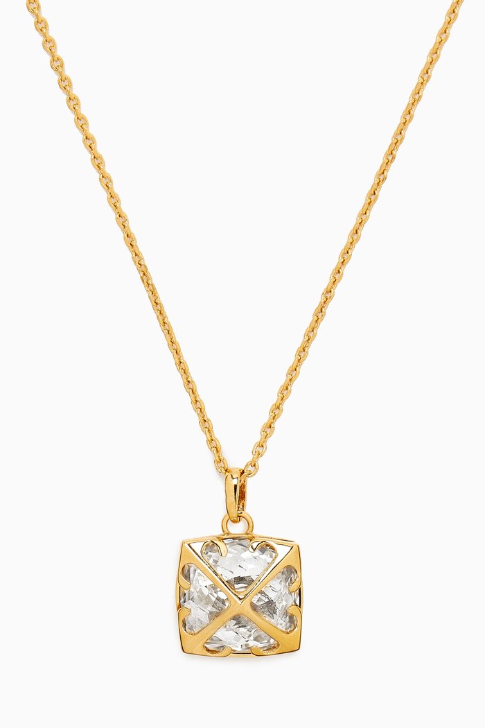 

Arrow Crystal-embellished Necklace in Metal, Gold