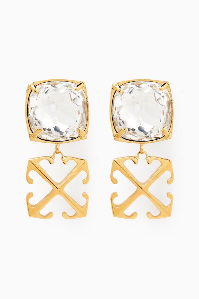 

Arrow Crystal-embellished Earrings, Gold