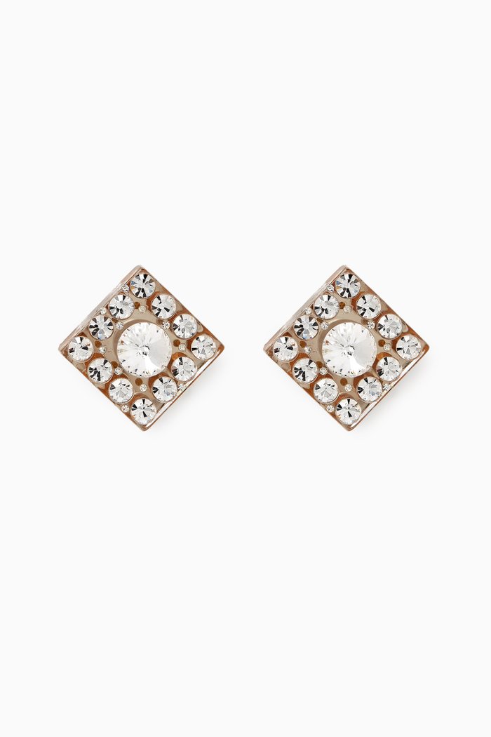 

Crystal Clip-on Stud Earrings, Silver