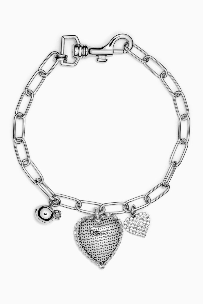 

Charm Chain Necklace in Metal, Silver