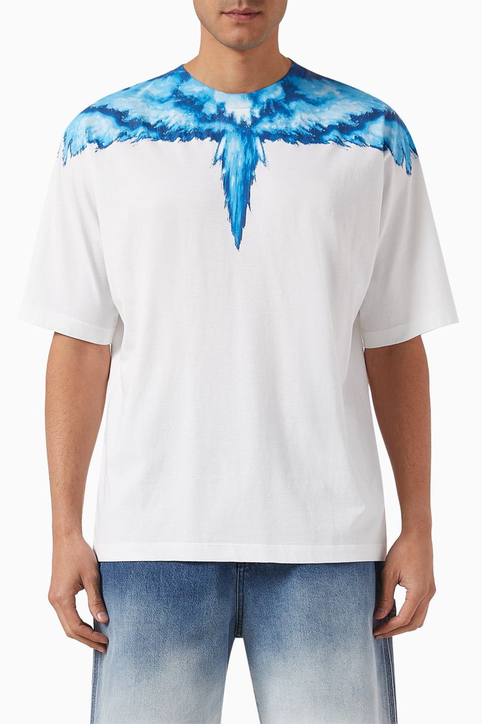 

Colordust Wings-print T-shirt in Cotton Jersey, White