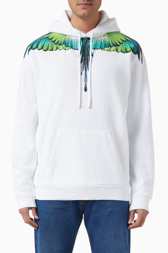 

Icon Wings Hoodie in Cotton, White