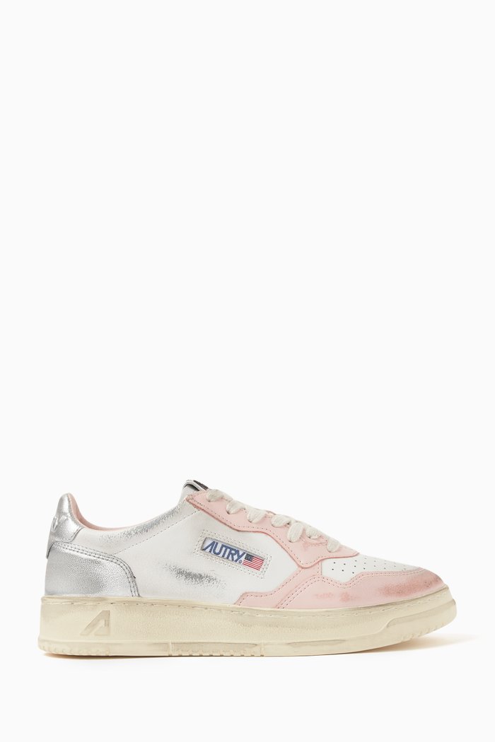 

Super Vintage Low-top Sneakers in Leather, Pink
