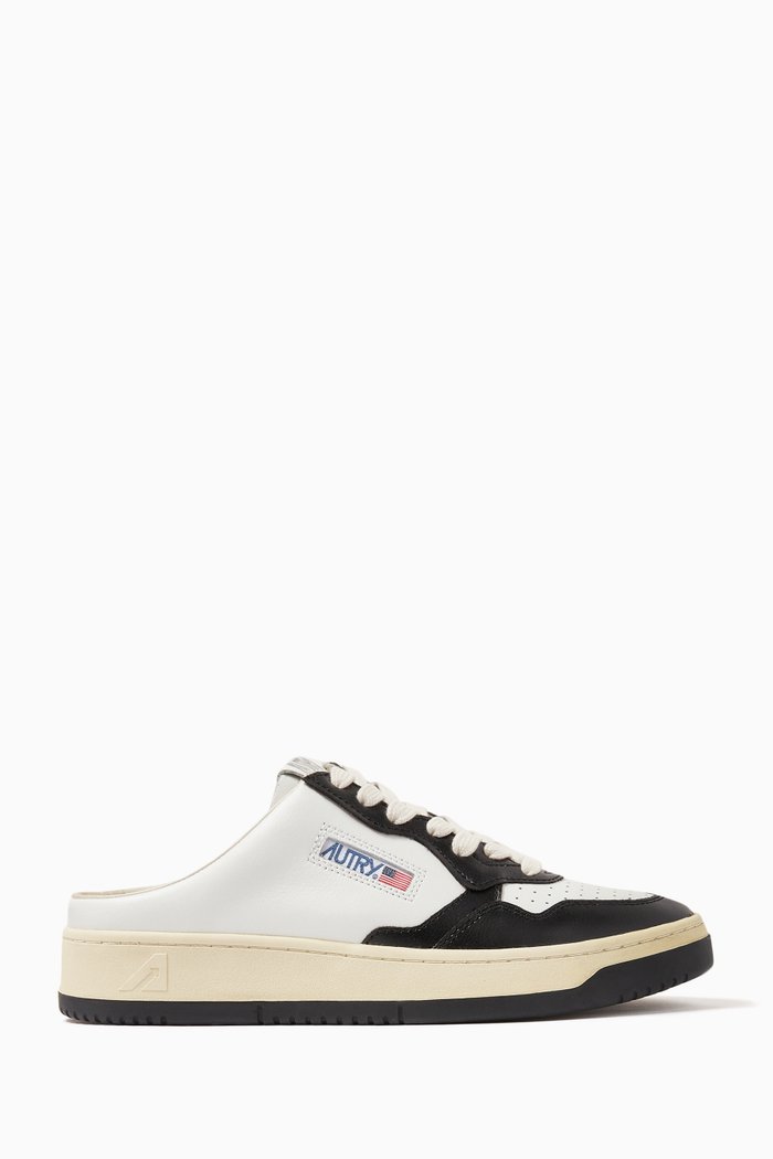 

Medalist Mule Low-top Sneakers in Leather, Black
