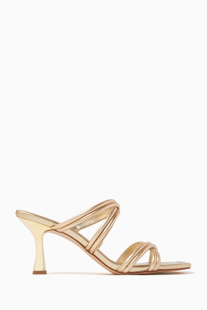 

Corrine 75 Sandals in Metallic Leather, Gold