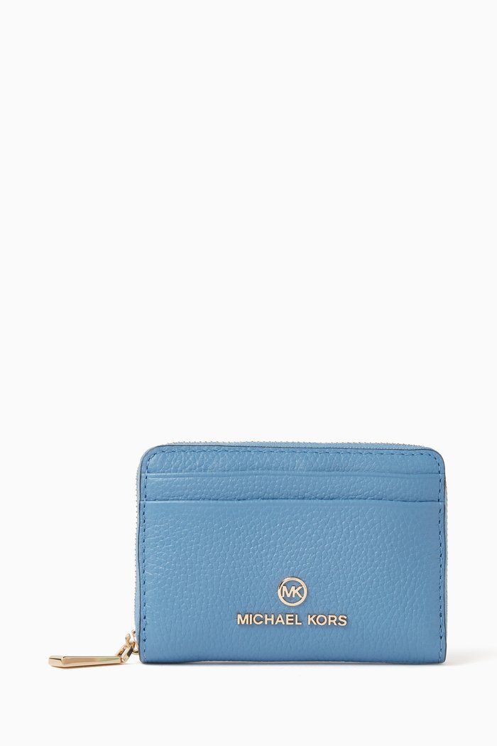 

Small Jet Set Wallet in Pebbled Leather, Blue
