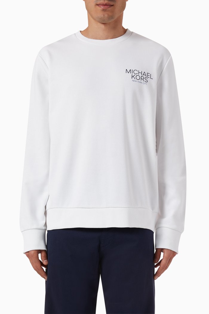 

Logo Sweatshirt in Cotton Blend, White