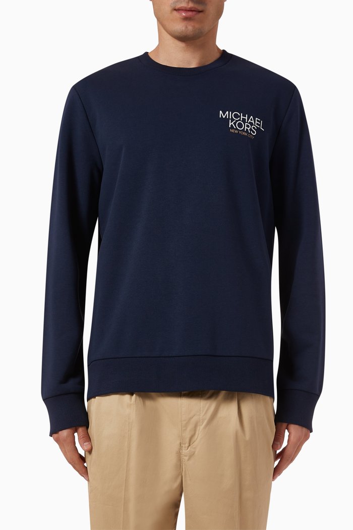 

Logo Sweatshirt in Cotton Blend, Blue