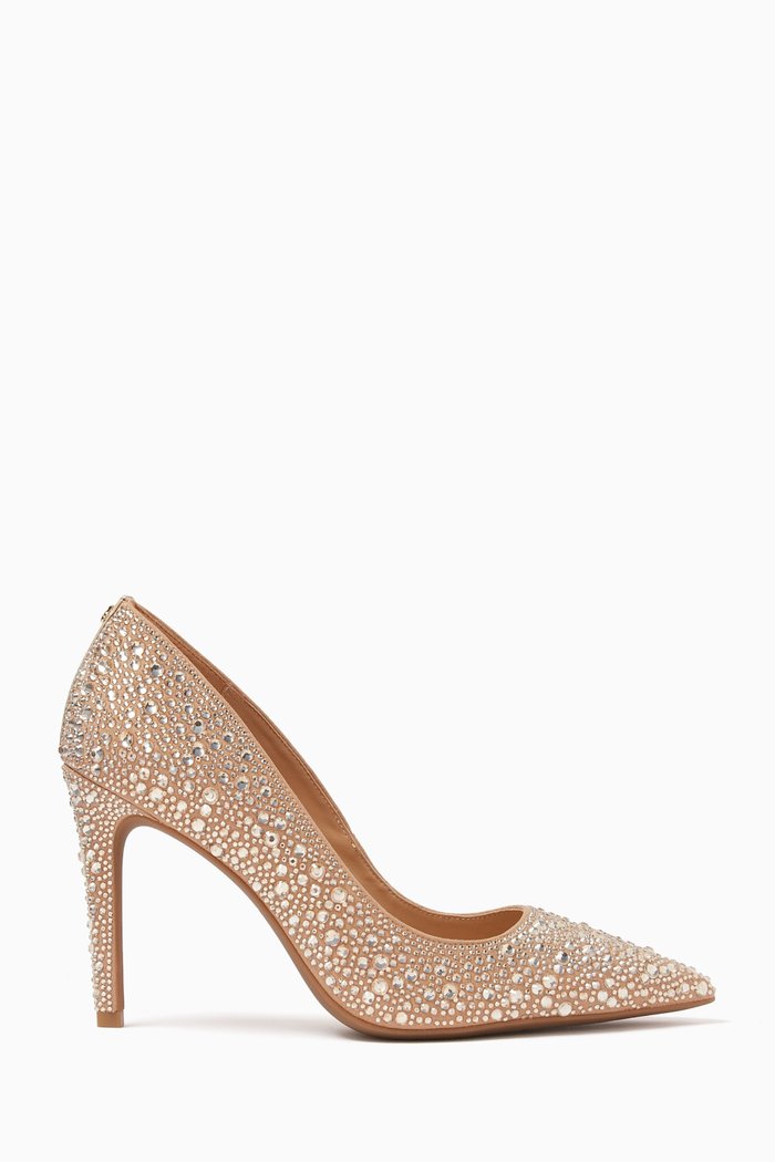 

Alina 95 Crystal-embellished Flex Pumps, Gold