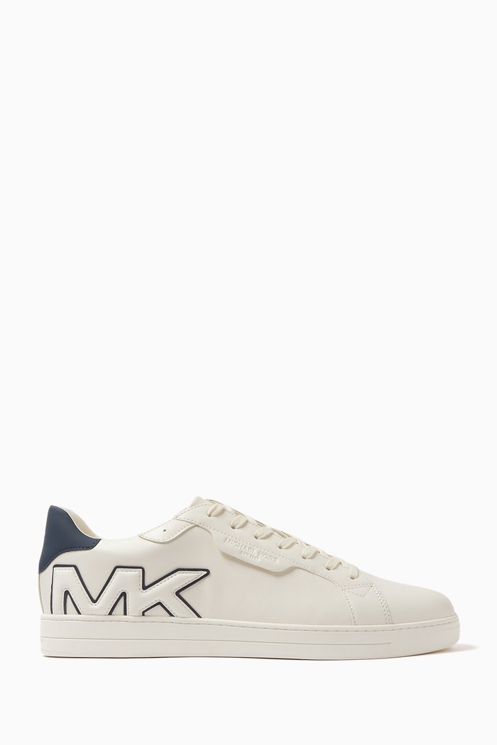 

Keating Logo Sneaker in Leather, Blue