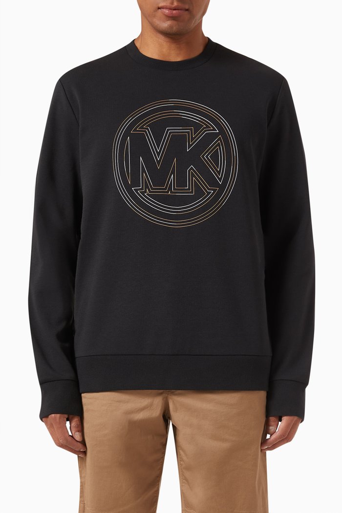 

Victory Logo Sweatshirt in Cotton-blend Jersey, Black