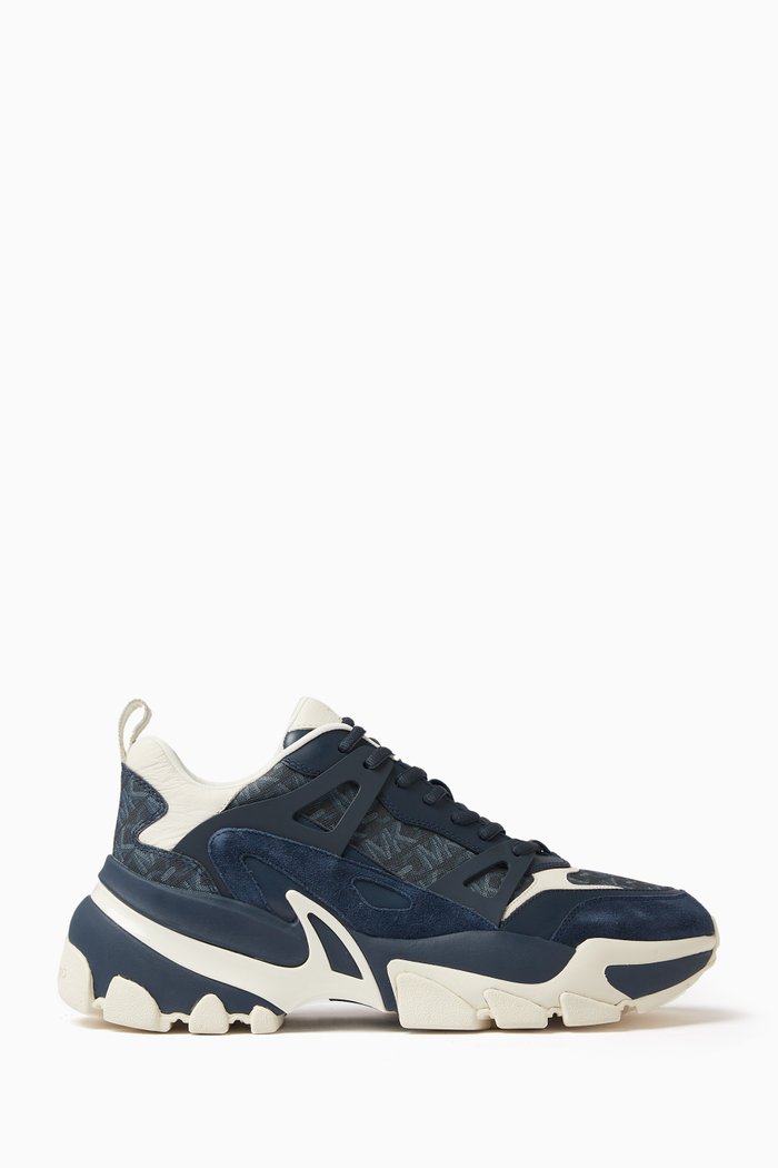 

Nick Trainer in Faux Leather, Blue