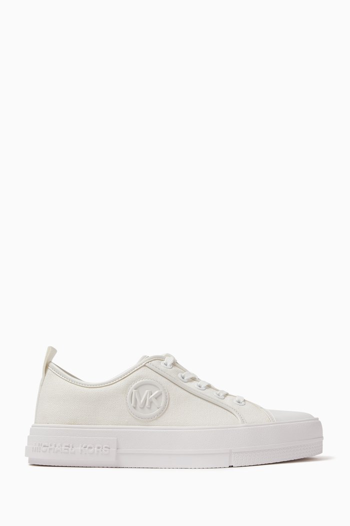 

Evy Lace-up Sneakers in Canvas, White