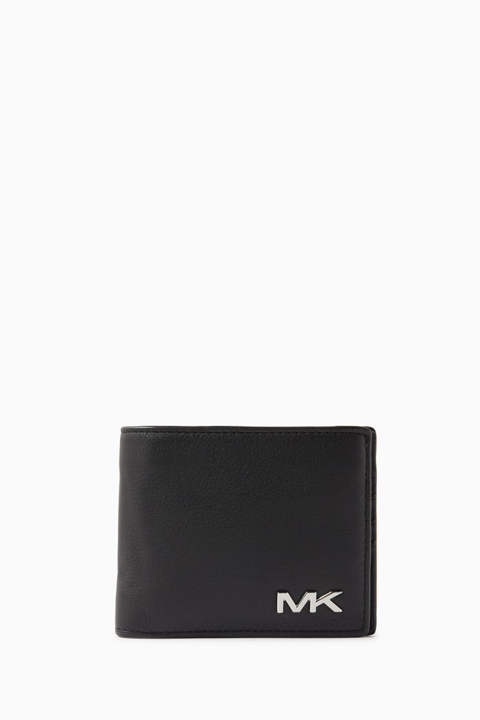 

Varick Billfold Wallet in Leather, Black