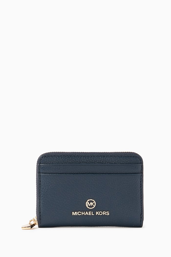 

Jet Set Charm Zip Wallet in Leather, Blue