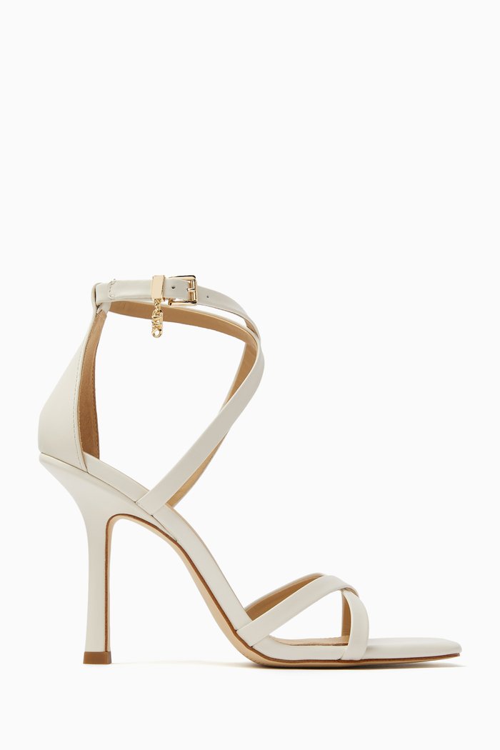 

Celia 100 Strappy Sandals in Leather, Neutral