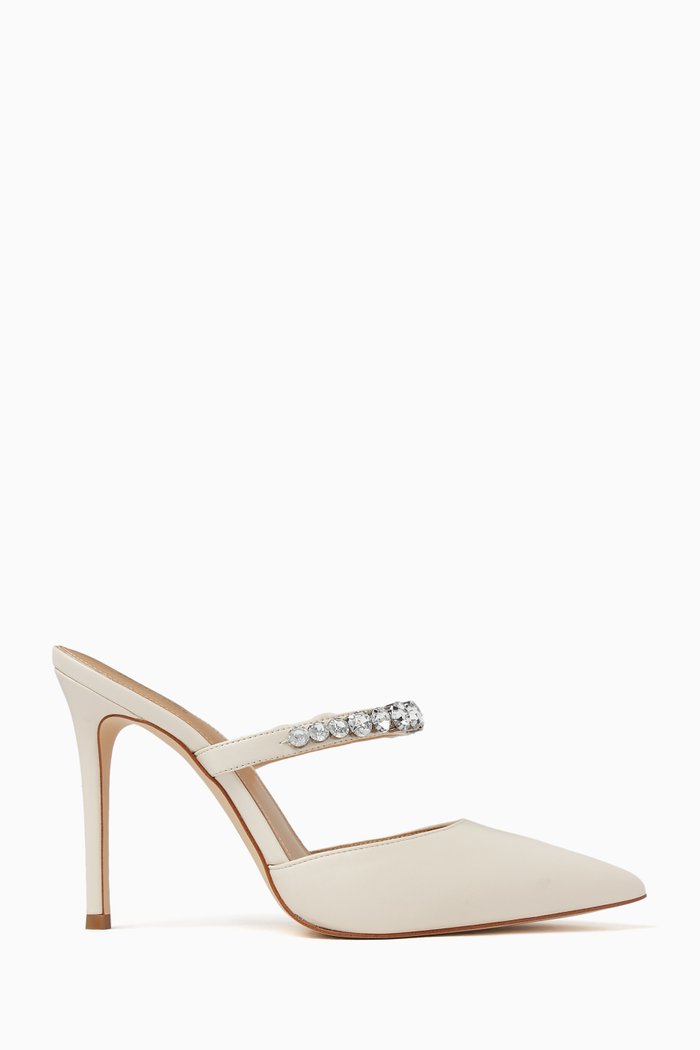 

Jessa Embellished 100 Pumps in Leather, Neutral