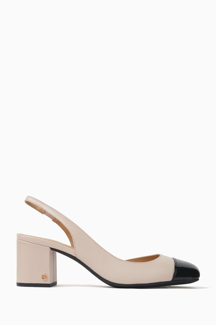 

Perla Flex Slingback Pumps in Leather, Pink
