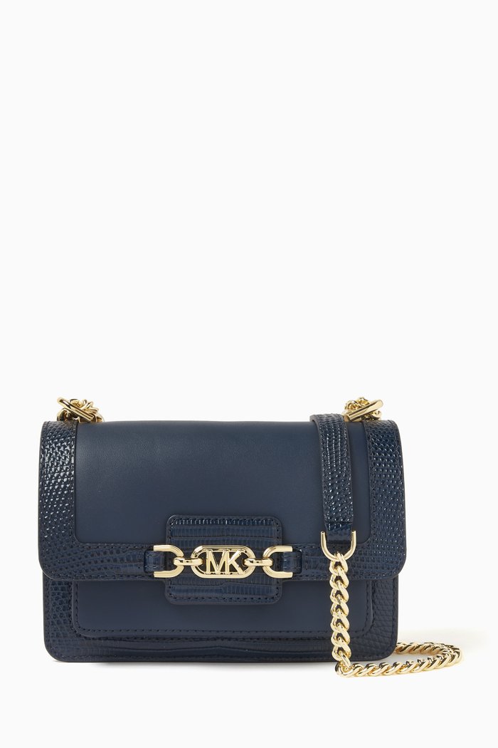 

XSmall Heather Crossbody Bag in Leather, Blue