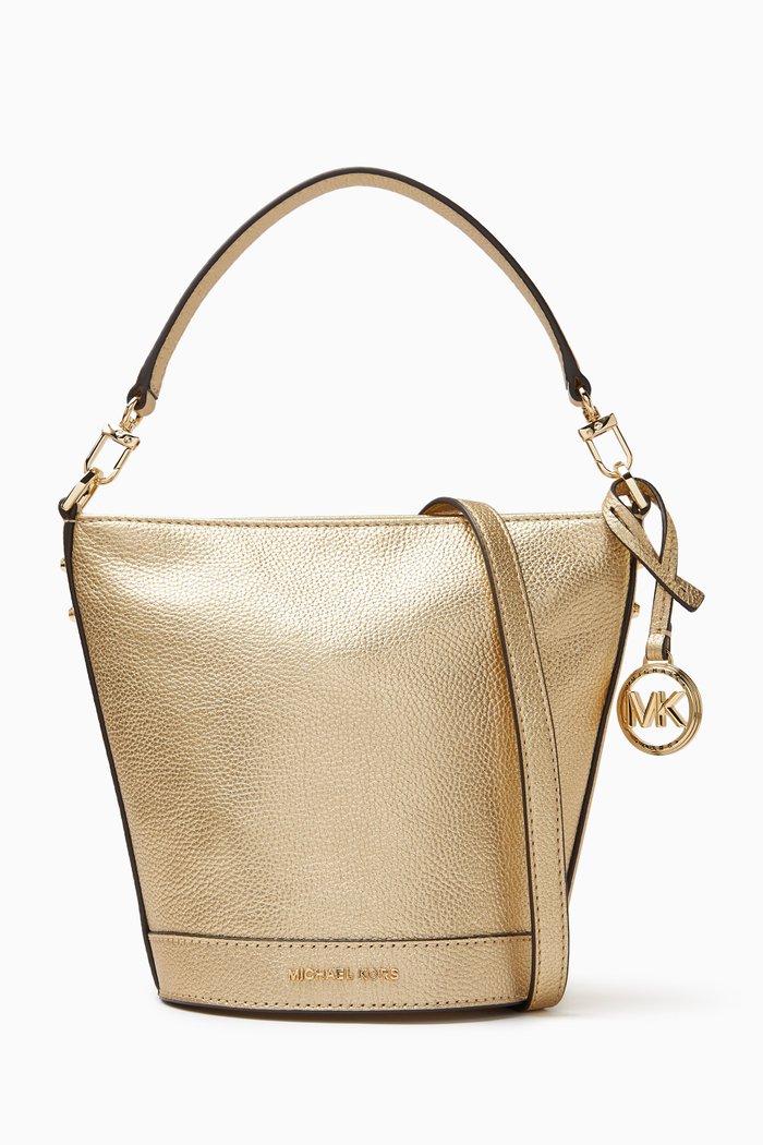 

Small Townsend Crossbody Bag in Metallic Leather, Gold