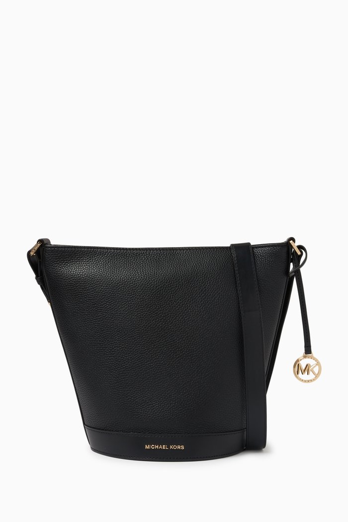 

Medium Townsend Messenger Bag in Pebbled Leather, Black