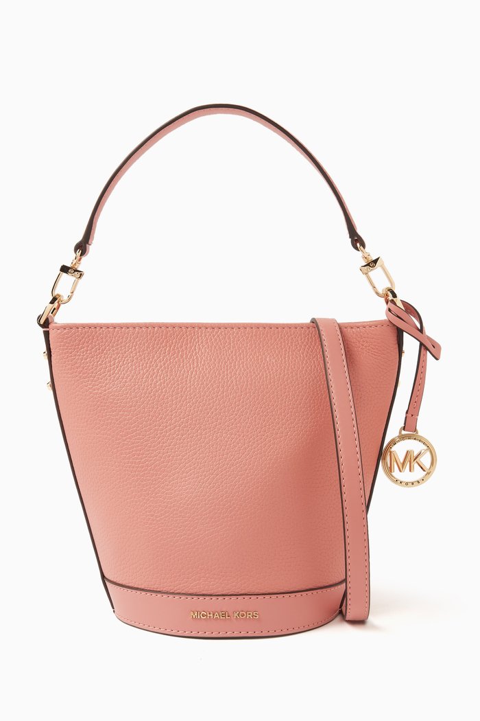 

Townsend Convertible Bucket Bag in Pebbled Leather, Pink