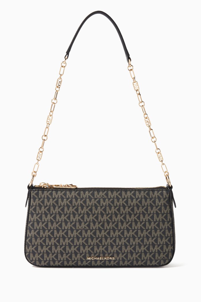

Medium Empire Chain Pouchette Shoulder Bag in Coated-canvas, Gold