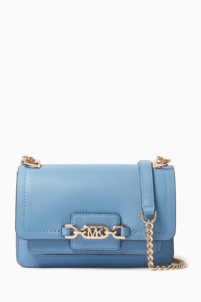 

Extra-small Heather Crossbody Bag in Leather, Blue