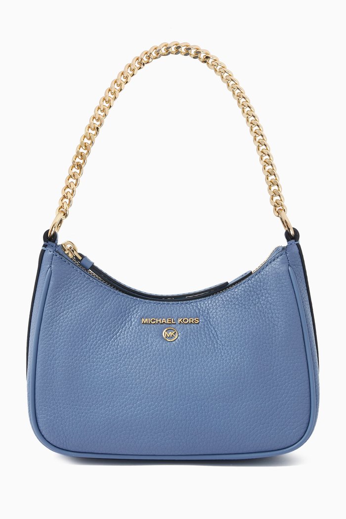 

Small Jet Set Charm Shoulder Bag in Leather, Blue