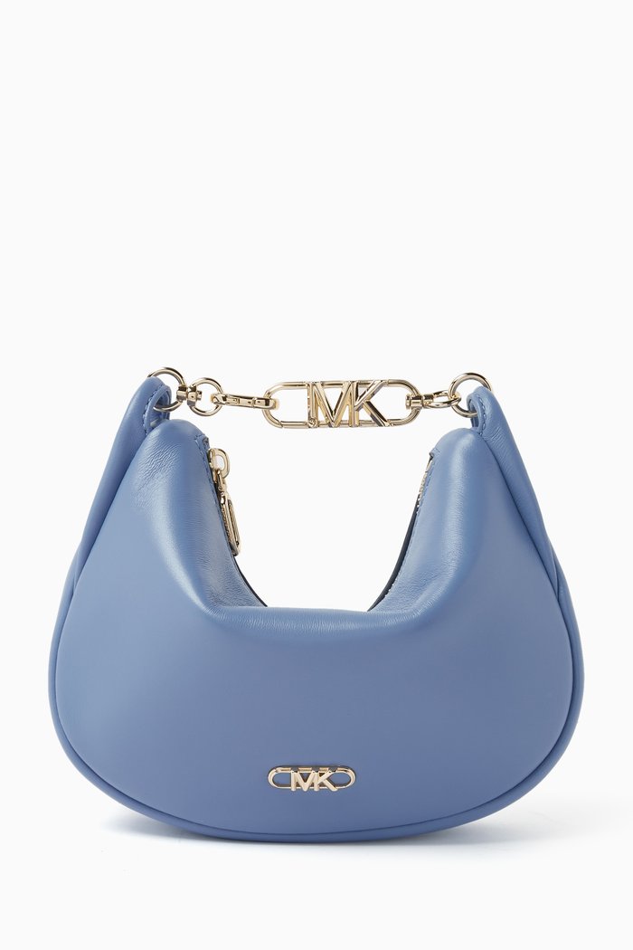 

Small Kendall Bracelet Shoulder Bag in Leather, Blue