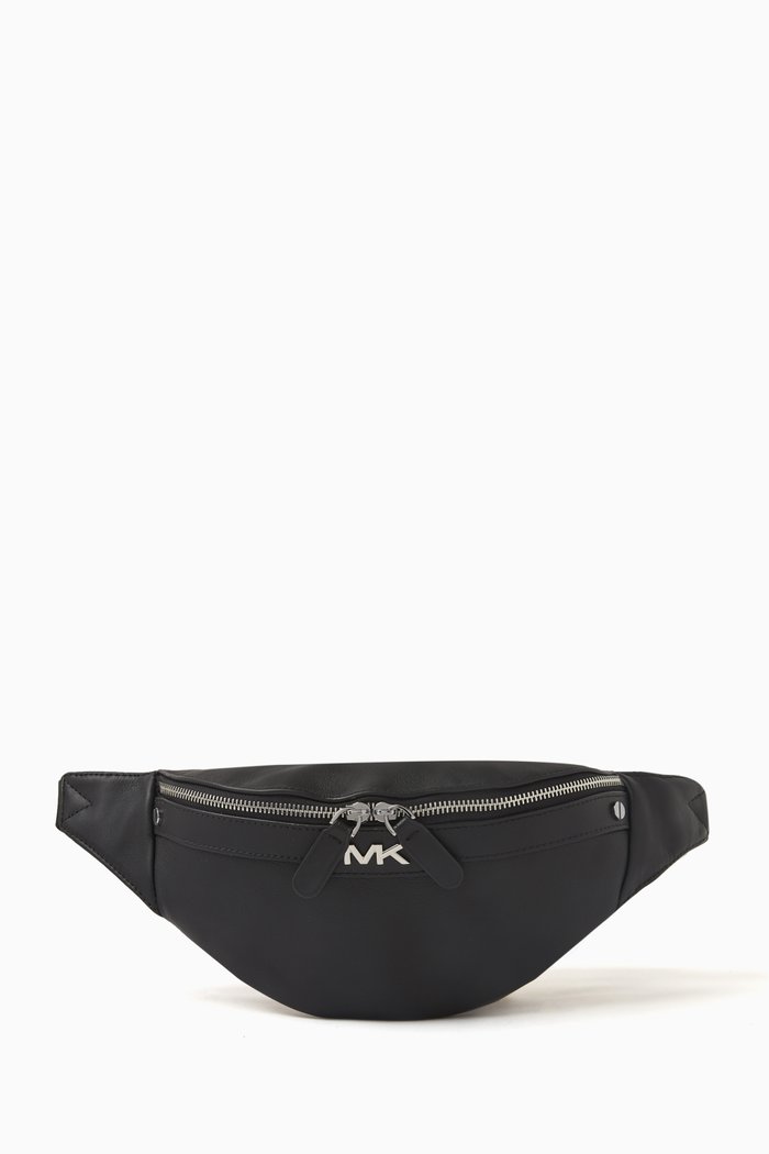 

Varick Small Belt Bag in Leather, Black