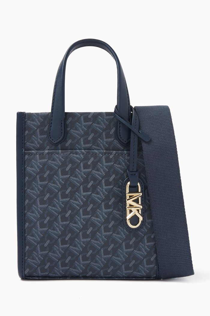 

XS Gigi Tote Bag in Logo Canvas, Blue