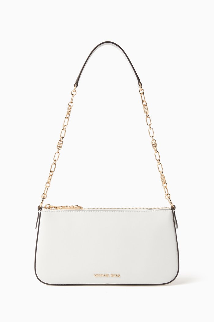 

Medium Empire Pouchette in Leather, White