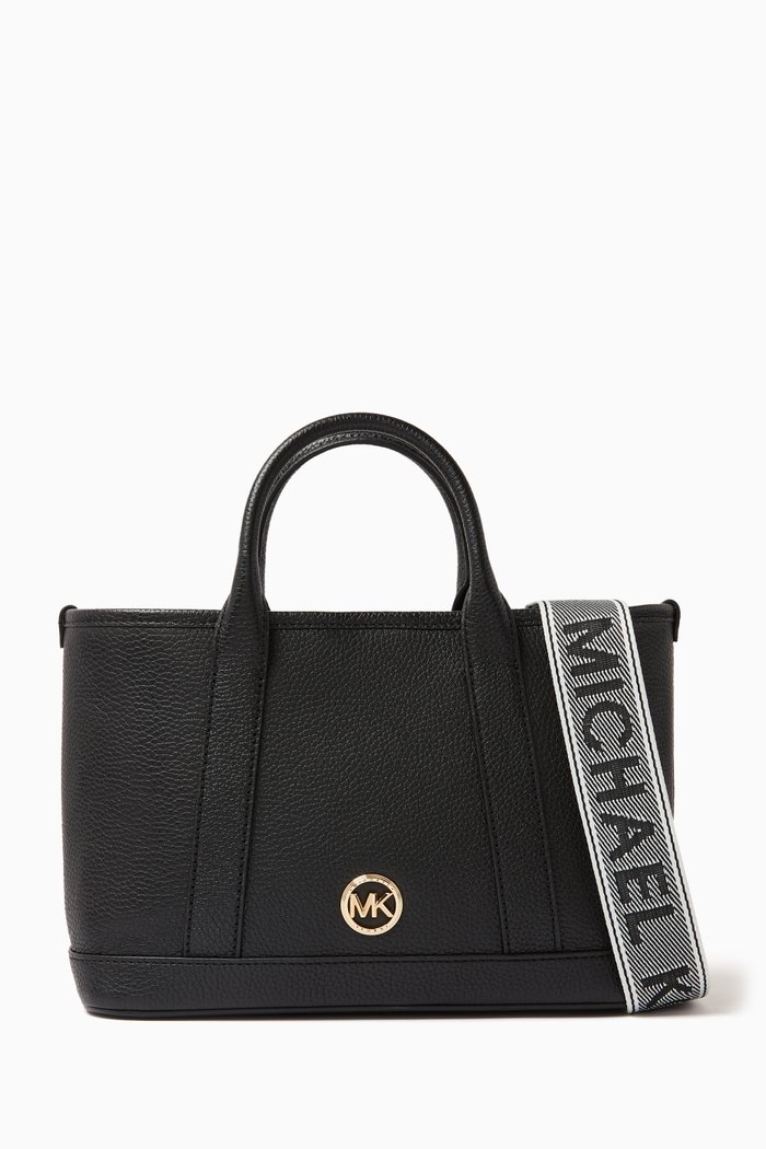 

Small Luisa Tote Bag in Leather, Black