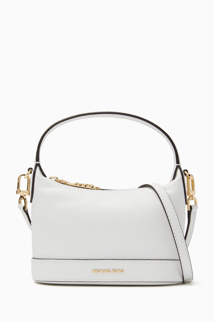 

Small Wythe Crossbody Bag in Pebbled Leather, White