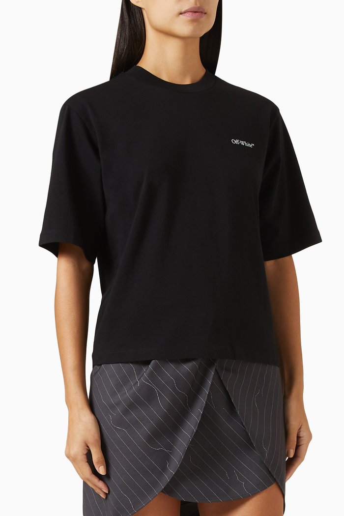 

Xray Arrow Print T-Shirt in Cotton, Black