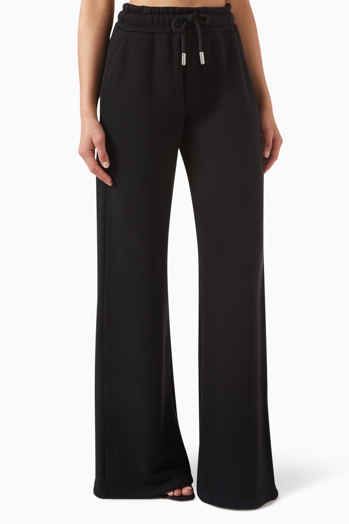 

Diag-stripe Sweatpants in Jersey, Black