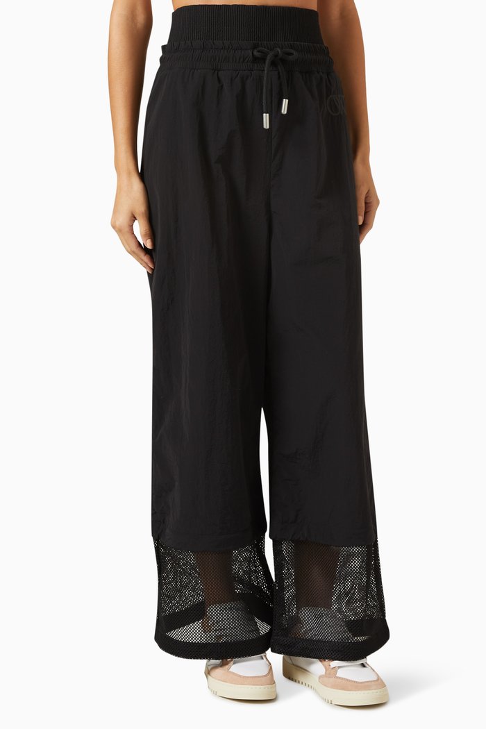 

Crispy Mesh Pants in Technical Jersey, Black