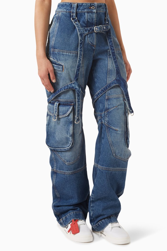 

Cargo Over Pants in Denim, Blue