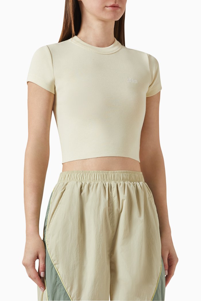 

Mulberry II T-shirt in Soft Ribbed-fabric, Neutral