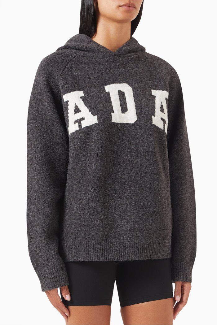 

ADA Oversized Hoodie in Cotton-knit, Grey