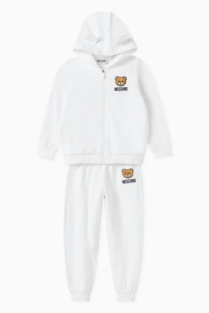 

Teddy Bear Tracksuit Set in Cotton, White