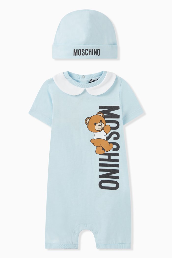 

Logo Onesie Gift Set in Cotton, Blue