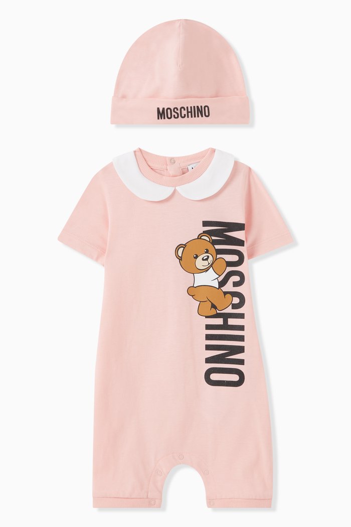 

Logo Onesie Gift Set in Cotton, Pink