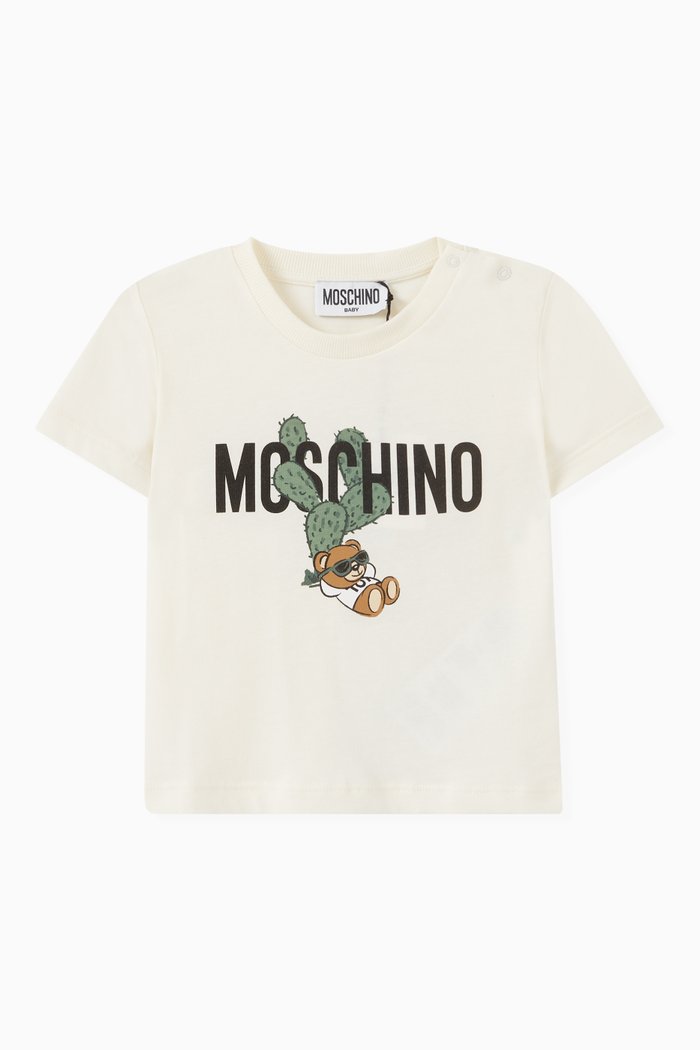 

Teddy Bear Print T-Shirt in Cotton, Neutral