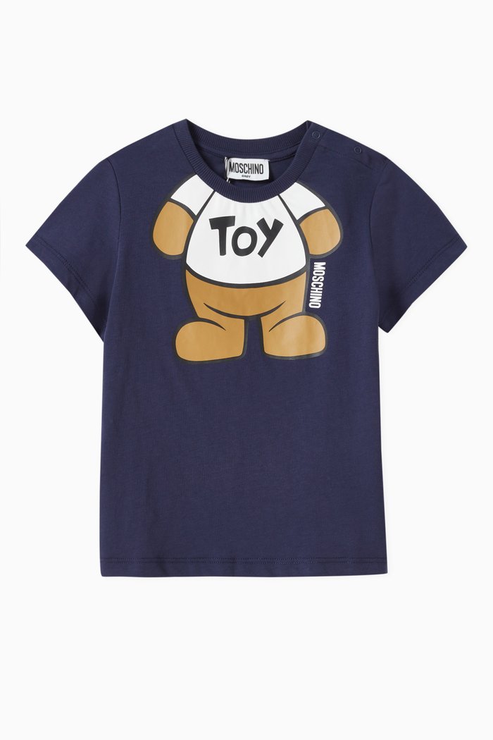 

Teddy Bear T-shirt in Cotton, Blue