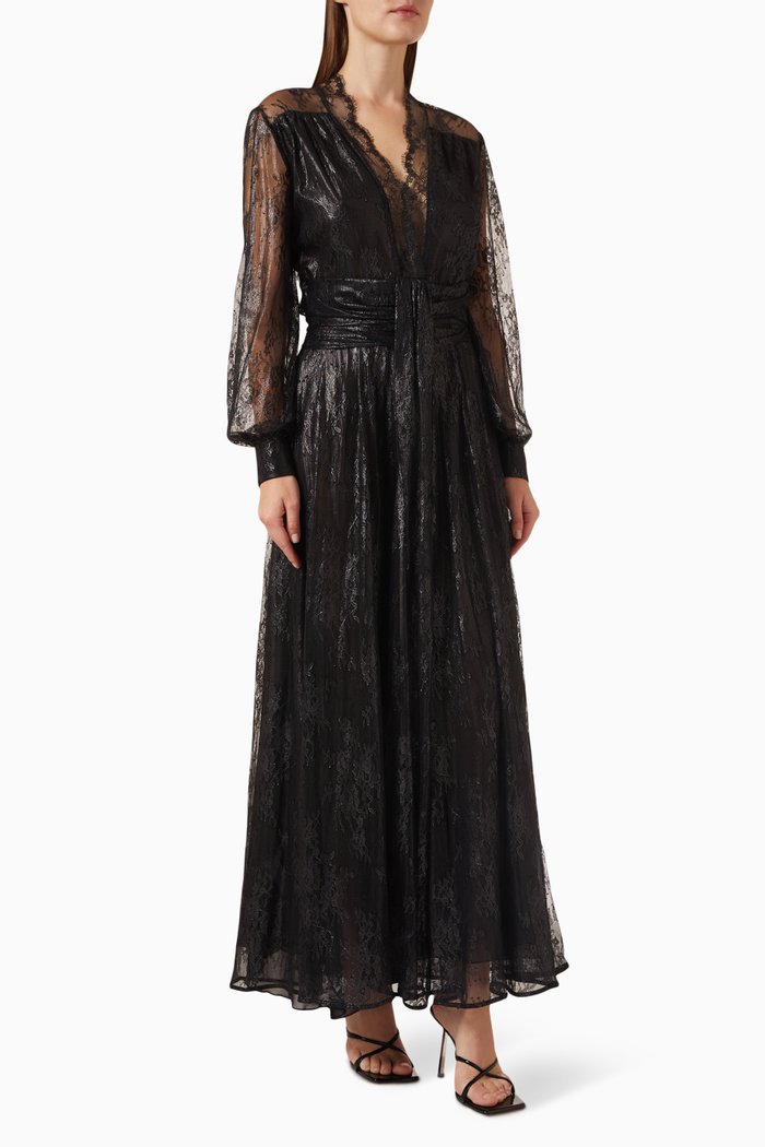 

Dianella Maxi Dress in Polyamide, Black